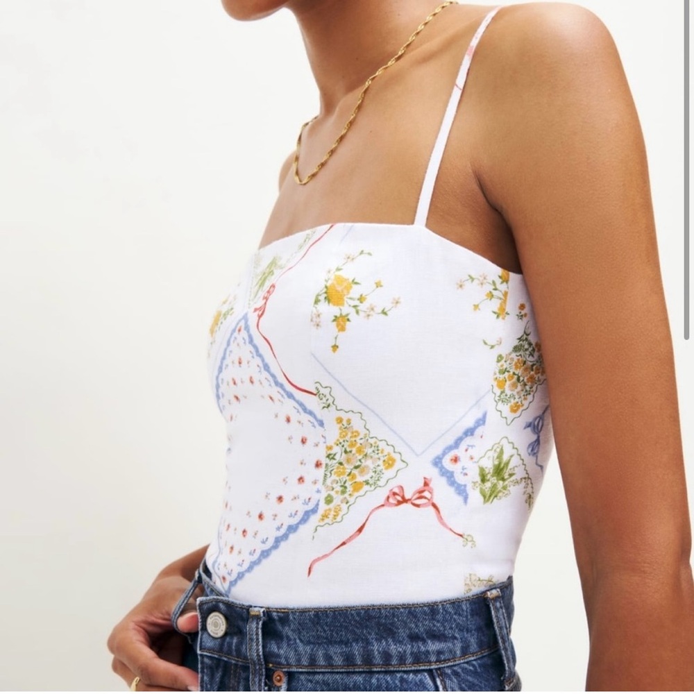 Reformation Overland Linen top in Nonna